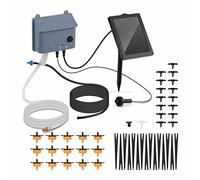 Hillvert Kit Arrosage Solaire Automatique Arroseur Pompe Irrigateur Irrigation HT-COSTIGAN-3600 (8 Modes, Module Photovoltaïque, 0,7 W, 6 V, 36 l/h, Batterie 1200 mAh, 15 Embouts Goutte À Goutte)