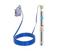 hillvert Pompe immergée - 95 mm / 3.75'' - 6000 l/h - 1100 W - 20 m de câble / 102 m de hauteur d'élévation - Inox HT-ROBSON-SP1100-101