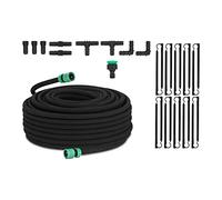 Tuyau Micro Poreux Arrosage Goutte à Goutte Irrigation Raccords + Crochets 50m - Argent