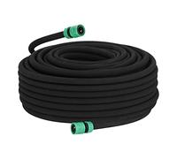 Hillvert Tuyau Micro Poreux Microporeux Boyau Suintant D'Arrosage Flexible Irrigation Kit Jardin Fleurs Potager HT-COSTIGAN-50X12S05 (50 m, Connecteurs, 4 Bars, Nez de Robinet ¾“, Gants)