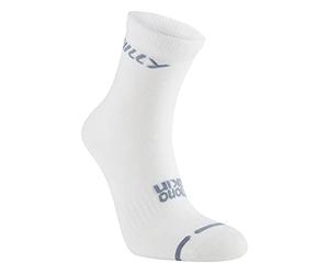 Hilly Active-Anklet-Zero Cushioning Chaussettes de Course, Blanc/Gris, M Mixte