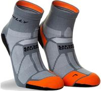 Hilly - Chaussettes de cheville "Marathon Fresh" pour hommes CS1730 (39,5 EU - 42,5 EU) (Gris minimal/Orange)