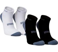 Hilly - Chaussettes de cheville pour homme - Actif(pack de 2) CS1734 (35,5 EU - 38,5 EU) (Blanc/Noir/Gris)