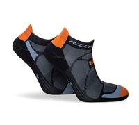 Hilly Marathon Fresh-Socklet-Min Cushioning Chaussettes de Course, Noir/Orange, M Mixte