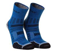 Hilly Twin Skin-Anklet-Min Cushioning Chaussettes de Course, Azurite/Gris chiné, M Mixte
