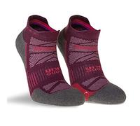 Hilly Supreme-Socklet-Med Cushioning Chaussettes de Course, Sureau/Gris chiné, S Mixte