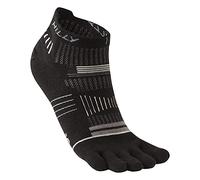 Hilly Toes-Socklet-Min Cushioning Chaussettes de Course, Noir/Gris/Gris Clair, L Mixte