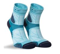 Hilly Trail-Anklet-Max Cushioning Chaussettes de Course, Menthe poivrée/Bleu Sarcelle, M Mixte