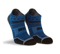 Hilly Twin Skin-Socklet-Min Cushioning Chaussettes de Course, Azurite/Gris chiné, M Mixte