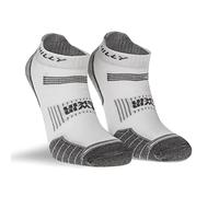 Hilly Twin Skin-Socklet-Min Cushioning Chaussettes de Course, Blanc/Gris chiné, XL Mixte