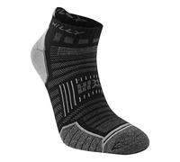 Hilly Twin Skin-Socklet-Min Cushioning Chaussettes de Course, Noir/Gris chiné, L Mixte