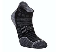 Hilly Twin Skin-Socklet-Min Cushioning Chaussettes de Course, Noir/Gris chiné, XL Mixte