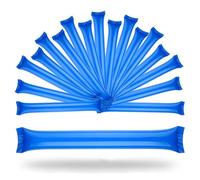 Hillylolly 50 Pièces Bâton Gonflable en Plastique, 60×10cm, Bâtons de Tonnerre Gonflable, Applaudisseurs pour Jeux de Paris et Coupe d'europe L'animation et Les événements Sportifs (Bleu)
