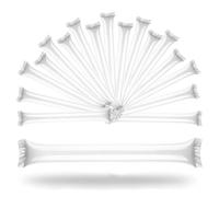 Hillylolly 50 Pièces Bâton Gonflable en Plastique, 60×10cm, Bâtons de Tonnerre Gonflable, Applaudisseurs pour Jeux de Paris et Coupe d'europe L'animation et Les événements Sportifs (Blanc)