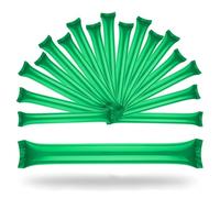 Hillylolly 50 Pièces Bâton Gonflable en Plastique, 60×10cm, Bâtons de Tonnerre Gonflable, Applaudisseurs pour Jeux de Paris et Coupe d'europe L'animation et Les événements Sportifs (Vert)