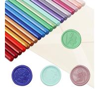 Hillylolly - Lot de 20 bâtons de cire à cacheter - 7 mm - Pour pistolet à colle chaude - Pour invitations de mariage, cartes, enveloppes (multicolore)