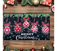 Hillylolly Paillasson de Noel, Tapis de Sol de Noël, Tapis de Porte 40x60 cm, Tapis Maison Entrée, Motif de Noël, Noel Decoration Interieur pour Entrée Bain Chambre Cuisine Salon (F)