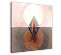Hilma Af Klint The Swan No 12 Restored Poster mural sur toile pour décoration de chambre à coucher, bureau, cuisine, cadre cadeau 40 x 40 cm