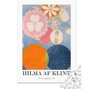 Hilma AF Klint The Ten Largest No.2 Panneau Métallique Rustique 38x26cm/1000pcs pour Le Salon, Idée Cadeau De Noël pour Les Amateurs De Déco De Salon