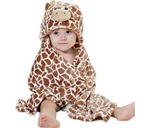 Hilmocho Serviette à Capuche pour Bébé Couverture de Flanelle Douce et Chaude Peignoir Conception des Animaux Serviette Poncho pour Bébés Garçons Filles