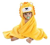 Hilmocho Serviette à Capuche pour Bébé Couverture de Flanelle Douce et Chaude Peignoir Conception des Animaux Serviette Poncho pour Bébés Garçons Filles