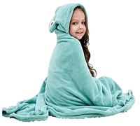 Hilmocho Serviette de Bain à Capuche pour Bébé Grand Couverture à Capuche pour Enfants Serviettes de Bain de Plage Absorbantes et Douces pour Garçons Filles, 138x68CM