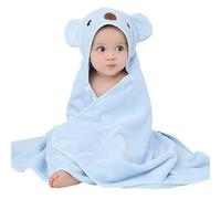 Hilmocho Serviette de Bain Bébé à Capuche Nouveau - né Enfant Doux et Chaud Peluche de Corail Serviettes de Douche Natation Peignoir de Couverture, 110x68CM