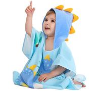 Hilmocho Serviette Poncho à Capuche pour Enfants Baignade Plage Natation Serviette de Plage Absorbante Coton Serviette pour Garçons et Filles