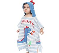 Hilmocho Serviette Poncho à Capuche pour Enfants Baignade Plage Natation Serviette de Plage Absorbante Coton Serviette pour Garçons et Filles