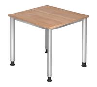 HILO 8 S | Bureau - Noyer 80 x 80 réglable en hauteur