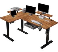 Hilodesk160cm L Bureau d'écriture Bureau électrique Bureau réglable en hauteur Bureau d'angle Bureau debout Bureau avec support d'écran