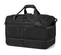 HILOMON YKK Sac de voyage pour homme avec fermeture éclair et compartiment à chaussures, poche humide et pochette anti-RFID, noir, Carry-On 22inch, Sac de voyage