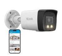 HiLook by HIKVISION Caméra de Surveillance extérieure résolution 4K/8MP, Connexion LAN/PoE, sans WLAN, avec IA, détection de Mouvement, Vision Nocturne, Emplacement Carte SD, Usage extérieur