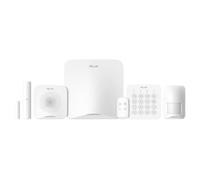 HiLook by HIKVISION Système d'alarme sans fil 6 pièces | Système d'alarme sans fil avec centrale, détecteur de mouvement PIR, contact porte/fenêtre, sirène intérieure et télécommande | Contrôle par