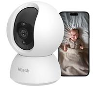 HiLook Caméra de Surveillance Intérieure Wifi Domestique 2MP H.265+ Vision Nocturne avec Audio Bidirectionnel Détection de Mouvement, Détection Humaine, Microphone & Haut-parleur, Parfait pour Animaux