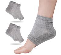 Hilph®2 Paires Chaussettes à Talons en Gel Hydratant Ventilées,Chaussettes Ventilées à Bout Ouvert,pour Peau Sèche et Fissurée Peau Hydratante de Soins de Nuit