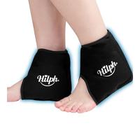 Hilph 2 Unité Poche de Glace Cheville Réutilisable, Poche de Glace en Gel Cheville Thérapie par le Chaud et le Froid pour Soulager la Douleur, Entorse à la Chevillere, Gonflement - Noir