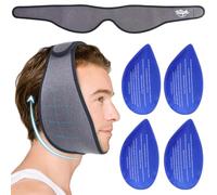 Hilph Lot de 4 packs de gel pour dents de sagesse, compresse froide réutilisable pour menton, chirurgie faciale, TMJ, amygdalectomie, gonflement du visage, implant dentaire