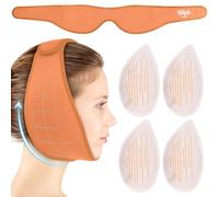 Hilph Poche de Glace de Dents Sagesse, Poche de Glace en Gel Visage Réutilisable Compresse Froide pour Mâchoire Visage et Tête, Soulager la Douleur d'extraction des Dents de Sagesse -Orange