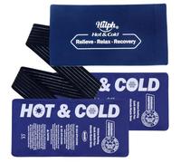 Hilph Poche de Glace en Gel avec Sangle, 28x14cm Lot de 2 Poches Glace de Froid pour Genou & Cheville, Compresse à Glace Froide Versatile - Sac Glace de Froid Réutilisable & Durable