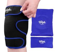 Hilph Poche de Glace Genou, Thérapie de Compression par le Chaud et le Froid pour la Chirurgie de Remplacement du Genou, Poche de Glace autour du Genou Entier Soulager Gonflement, Entorses-Noir