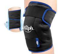 Hilph Poche de Glace Genoux Grande, Thérapie de Compression Chaud et Froid pour la Chirurgie de Remplacement du Genou, Poche de Glace autour du Genou Entier Soulager Gonflement, ACL -Noir
