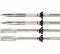 Hilti TE-YX SM/FM 36 Lot de 4 burins auto-affûtants (2 pointus, 2 plats étroits) SDS-max (TE-Y) pour démolition du béton et de la maçonnerie, dimensions : 360 mm de long (2241997)
