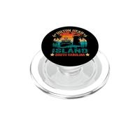Hilton Head Island Caroline du Sud USA Retro Sunset Harbor PopSockets PopGrip pour MagSafe
