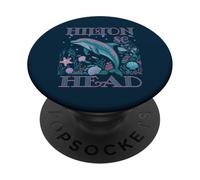 Hilton Head SC Dauphin coloré plage souvienne PopSockets PopGrip Adhésif