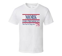 HILVSZXA Mork for President Nanu Nanu for Change Since 1978 Fan T Shirt Black L