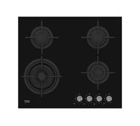 Beko HILW64222S - Table de cuisson au gaz - 5 plaques de cuisson - Niche - largeur : 56 cm - profondeur : 48 cm - noir Noir, Noir G