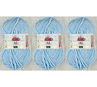 Himalaya 80306 Pelote de laine à tricoter pour bébé Motif dauphins 3 x 100 g