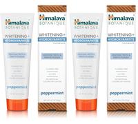 Himalaya Botanique Whitening+ Hydroxyapatite Dentifrice, Hydroxyapatite (HA), Peppermint, sans Fluor, Reminéralisation dès le Jour 7, Vegan, sans Gluten, 113g (Lot de 2)