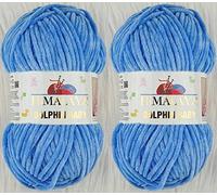 Himalaya Dauphin Lot de 2 écheveaux de fil à tricoter pour couverture de bébé 200 m 2 x 100 g (80327)